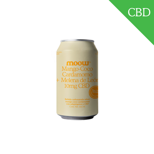 Moow mango-coco + melena de león con CBD 6-pack