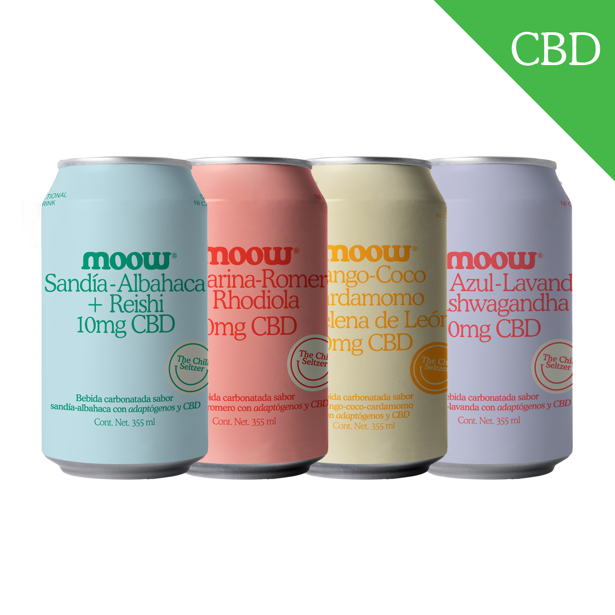 Moow 8-pack variedad sabores con CBD